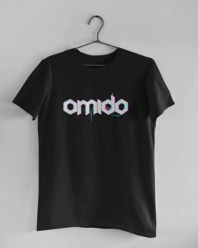 omido t-shirt glitch black