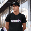 omido t-shirt glitch black