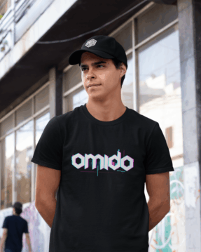 glitch_black_02 omido t-shirt glitch black