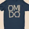 omido tape t-shirt navy