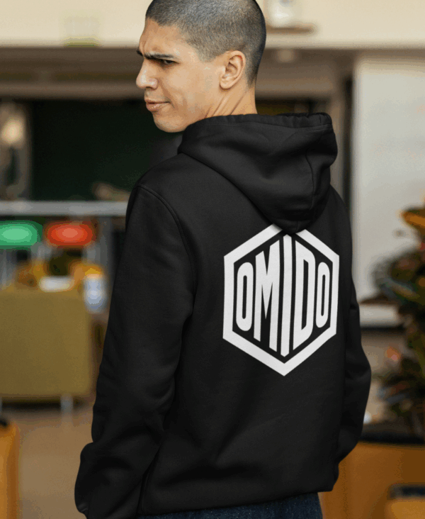 hoodie_hexa_back_a omido hoodie hexa black