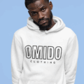 omido hoodie outline white