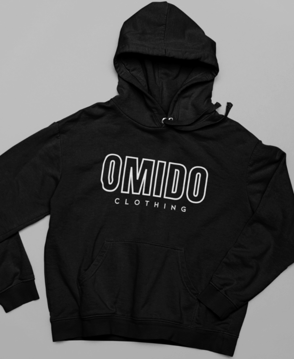 hoodie_outline_front_black omido hoodie outline black
