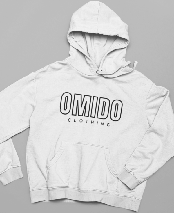 hoodie_outline_front_white omido hoodie outline white